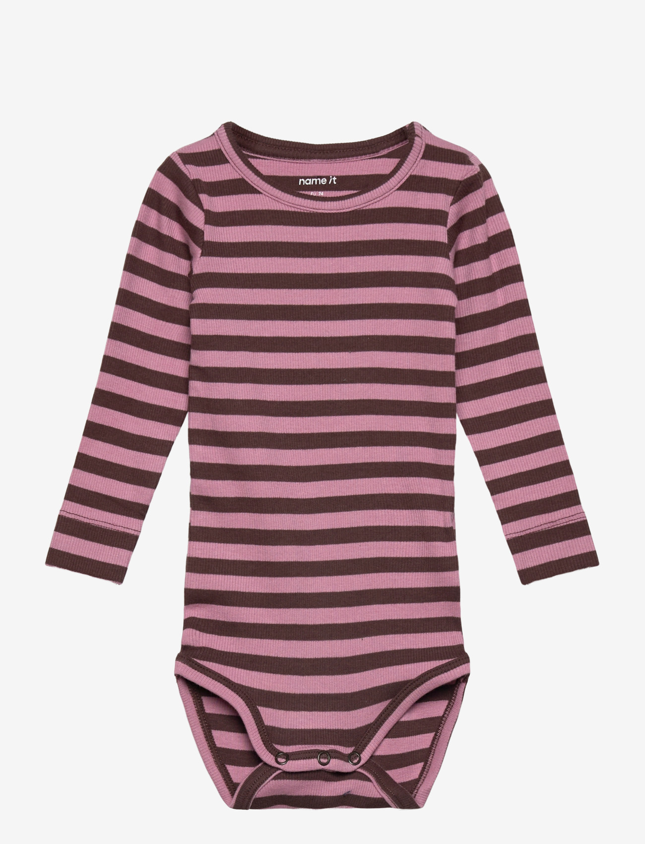 name it - NBNBANIO LS BODY NOOS - langærmede heldragter - french roast - 0