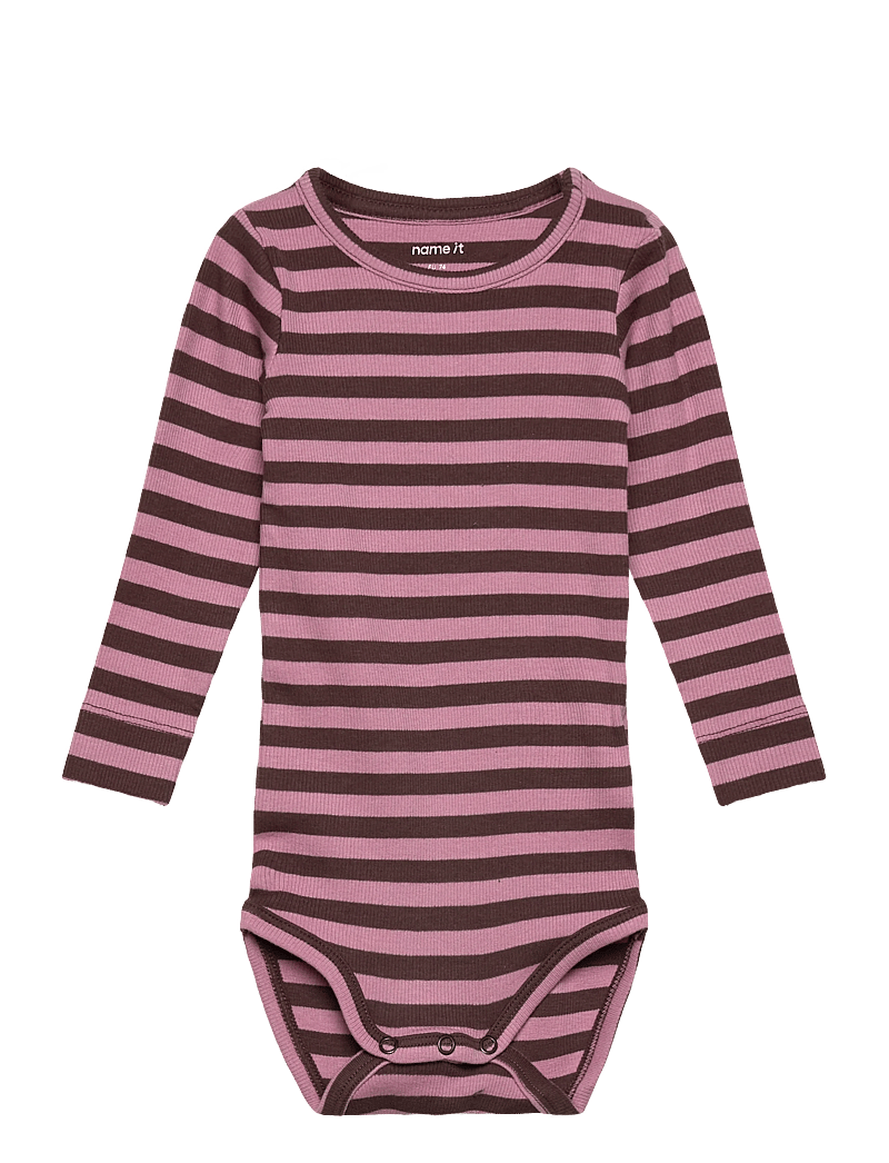 name it - NBNBANIO LS BODY NOOS - langærmede heldragter - french roast - 0