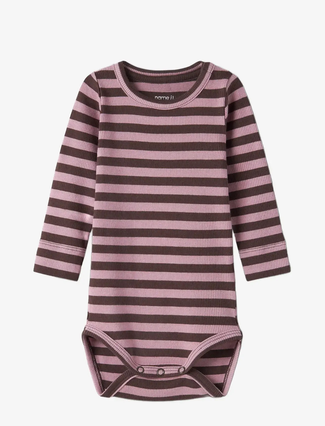 name it - NBNBANIO LS BODY NOOS - langærmede heldragter - french roast - 2