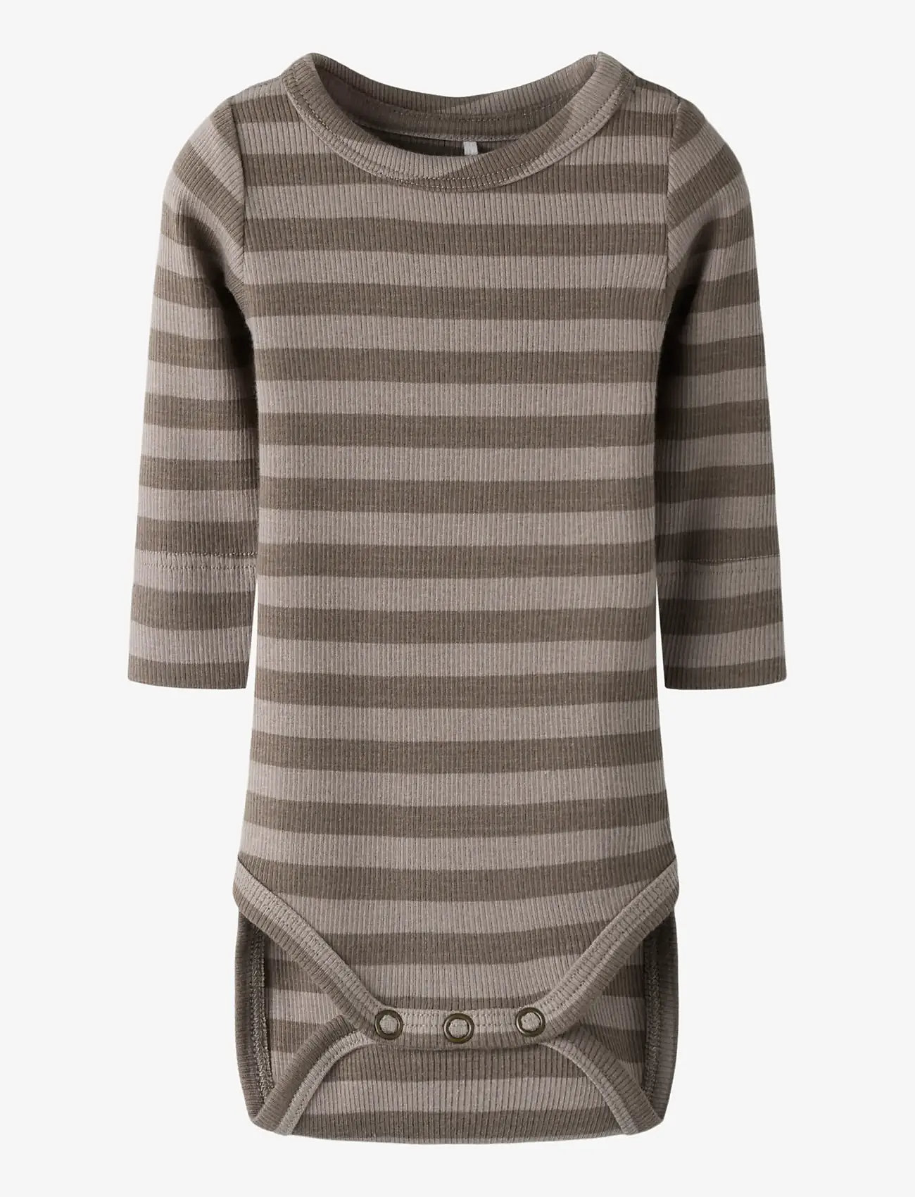 name it - NBNBANIO LS BODY NOOS - langærmede heldragter - morel - 0