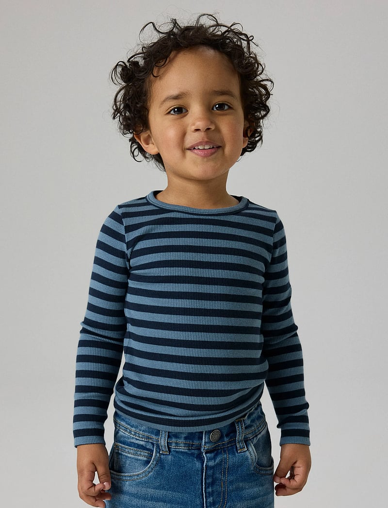 name it - NMNBANIO LS XSL TOP NOOS - langærmede t-shirts - dark sapphire - 2