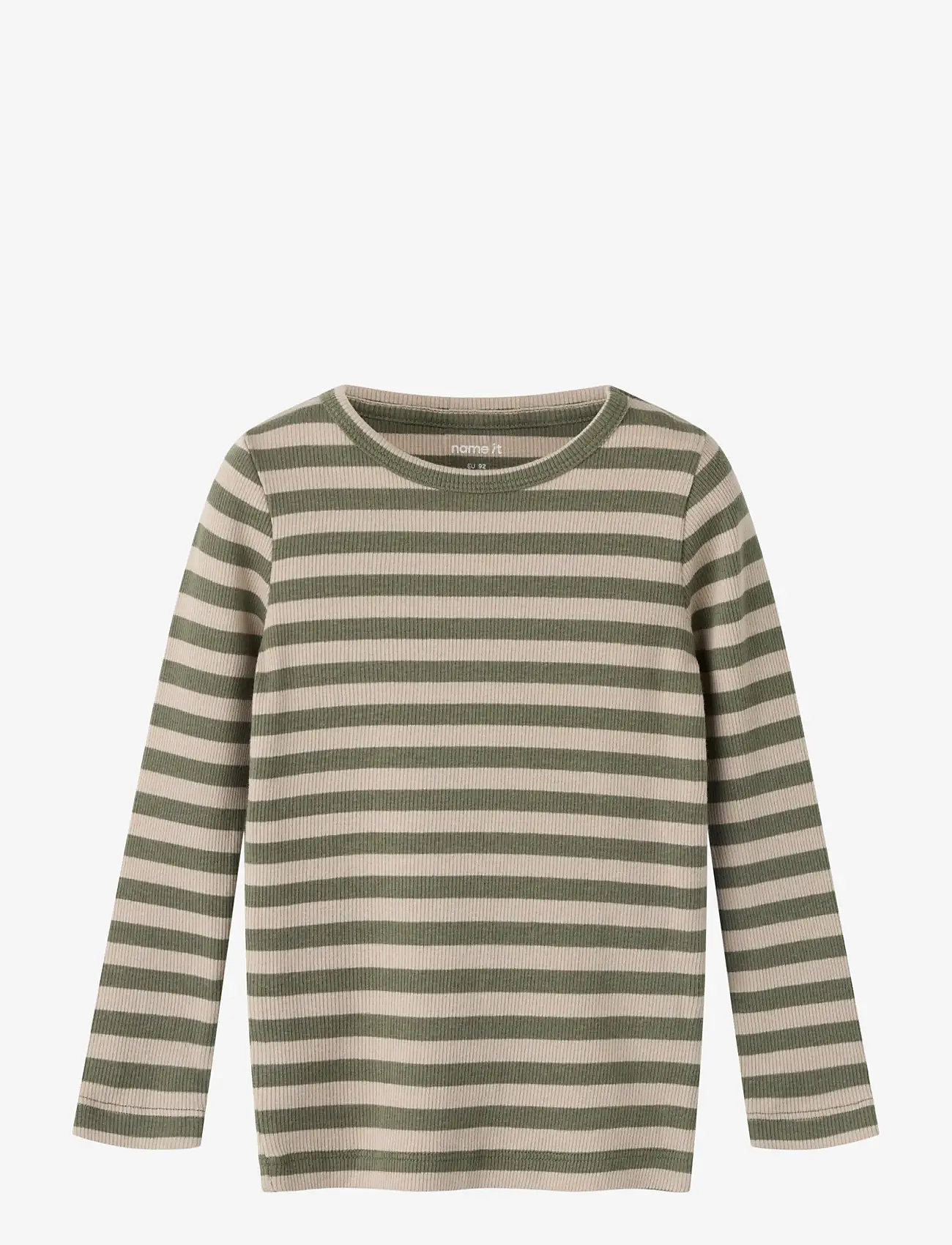 name it - NMNBANIO LS XSL TOP NOOS - langærmede t-shirts - dusty olive - 0