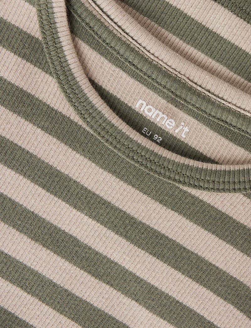 name it - NMNBANIO LS XSL TOP NOOS - langærmede t-shirts - dusty olive - 3