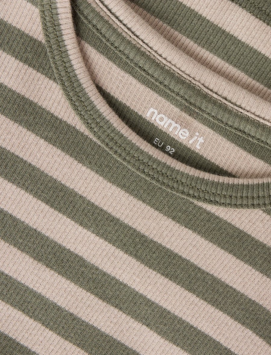 name it - NMNBANIO LS XSL TOP NOOS - långärmade t-shirts - dusty olive - 3