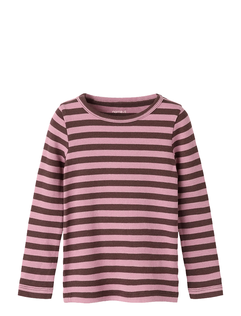 name it - NMNBANIO LS XSL TOP NOOS - langærmede t-shirts - french roast - 0
