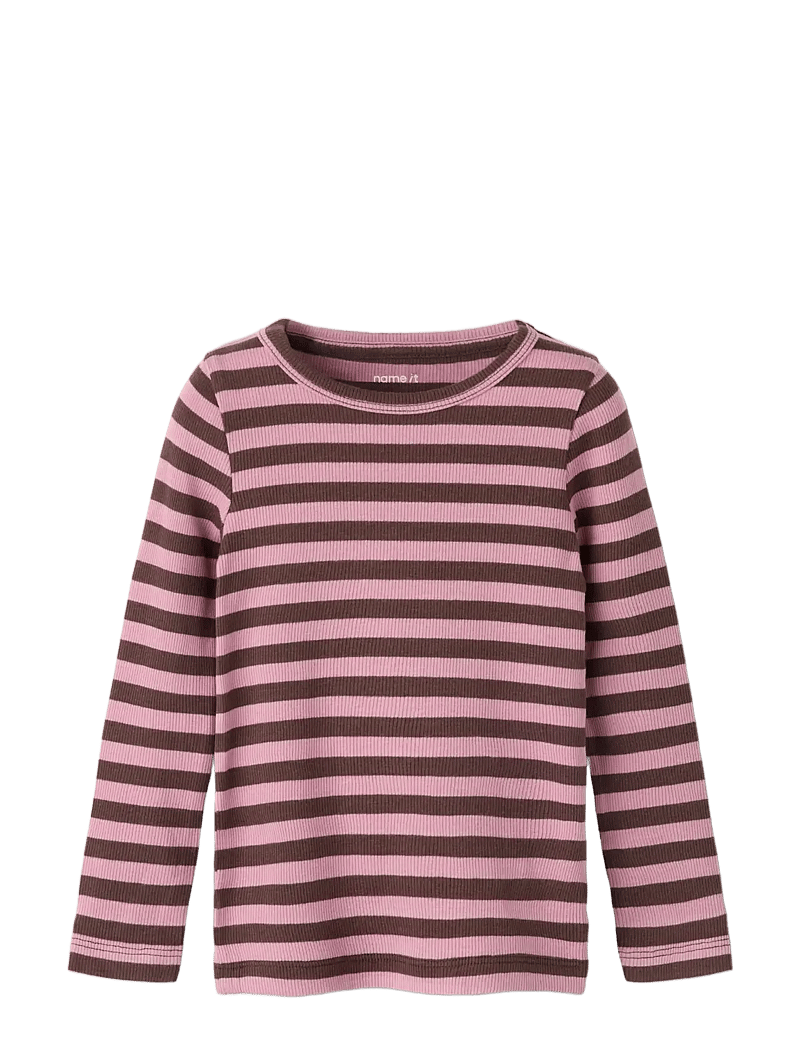 name it - NMNBANIO LS XSL TOP NOOS - langærmede t-shirts - french roast - 2