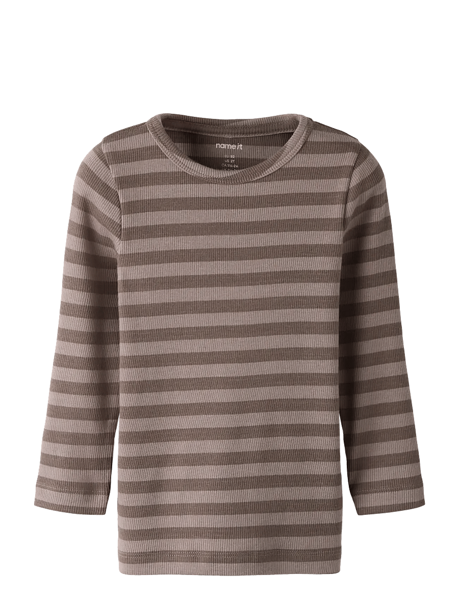 name it - NMNBANIO LS XSL TOP NOOS - långärmade t-shirts - morel - 0