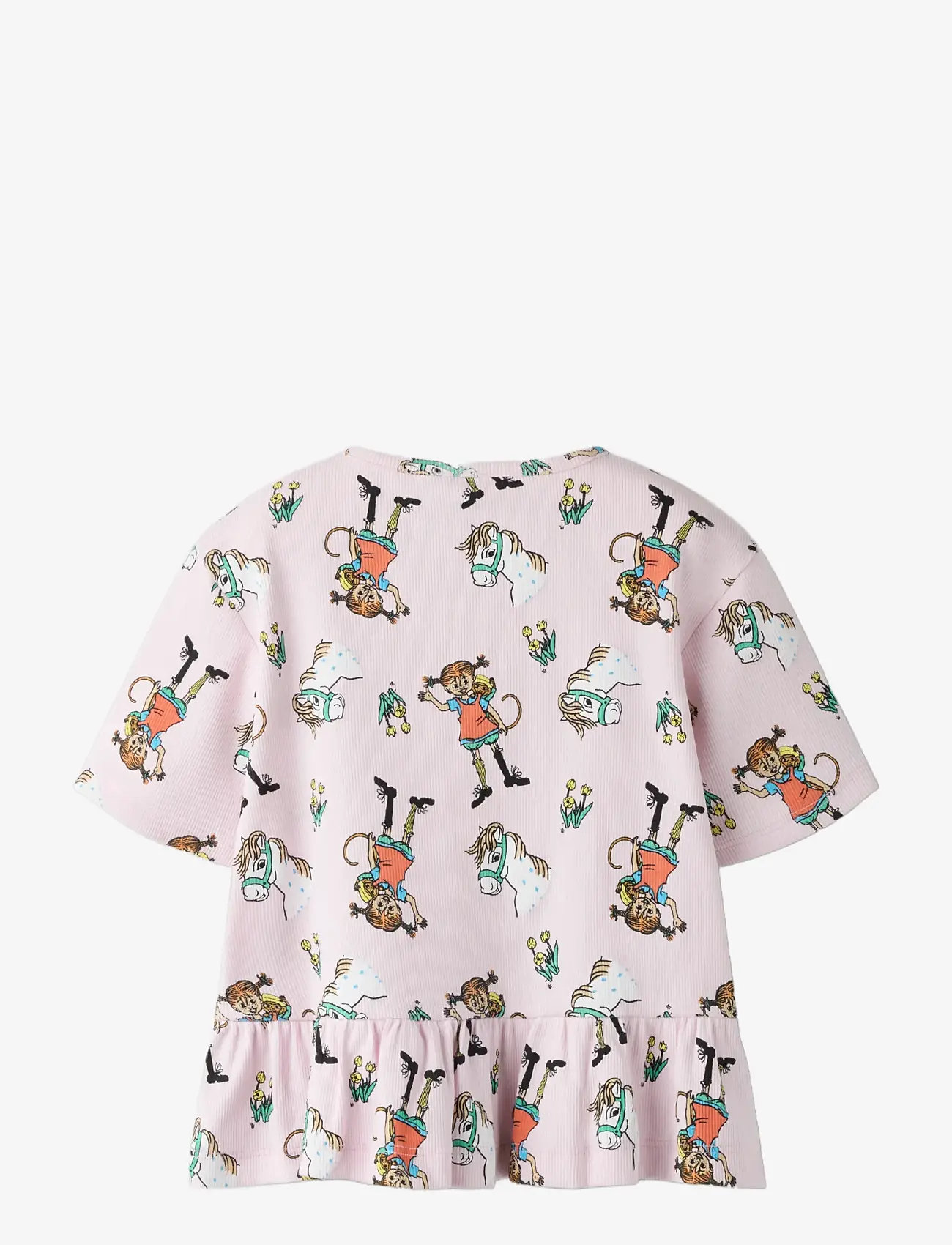 name it - NMFMARA PIPPI SS NREG TOP SKY - short-sleeved t-shirts - cradle pink - 1
