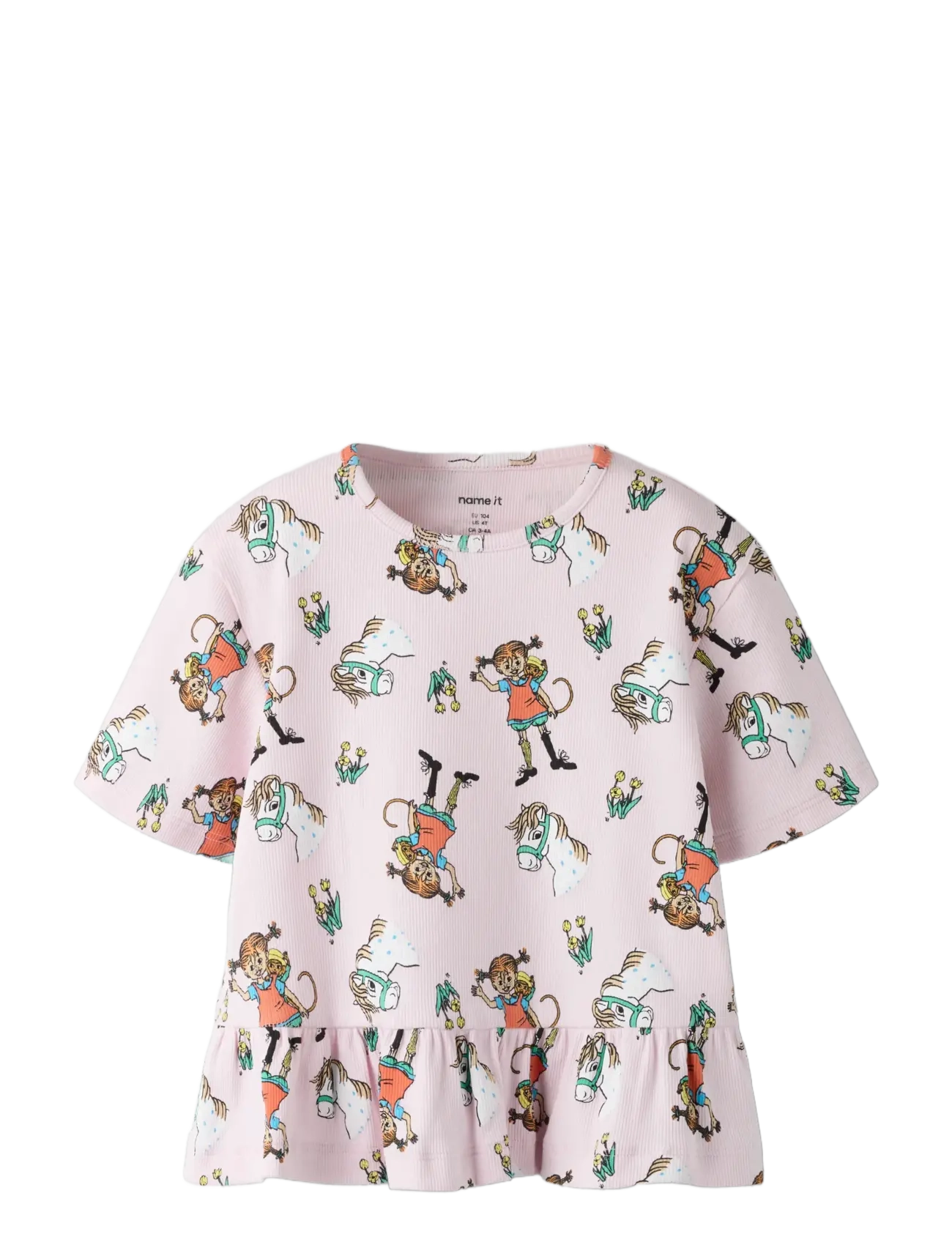 name it - NMFMARA PIPPI SS NREG TOP SKY - cradle pink - 2