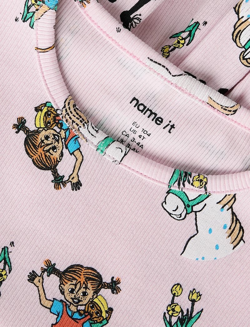 name it - NMFMARA PIPPI SS NREG TOP SKY - short-sleeved t-shirts - cradle pink - 3