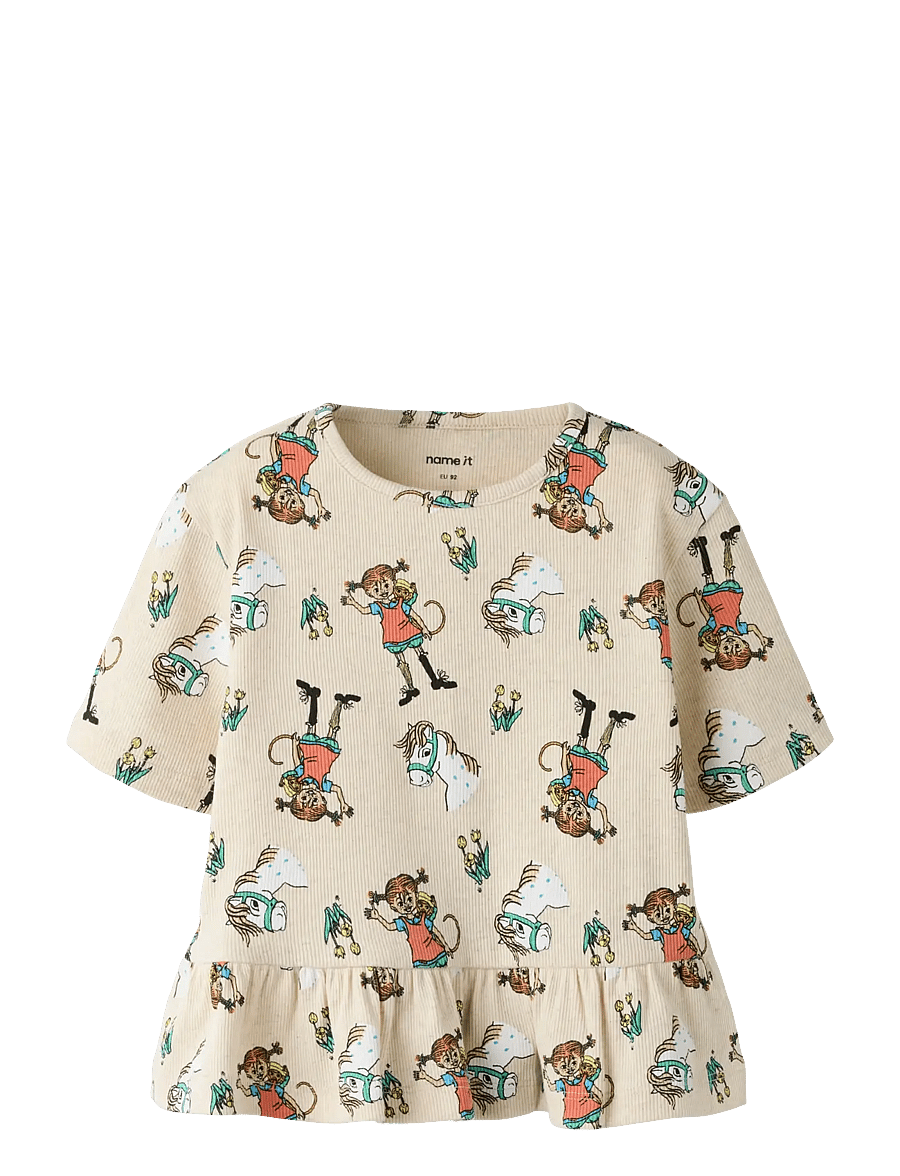 name it - NMFMARA PIPPI SS NREG TOP SKY - peyote melange - 0