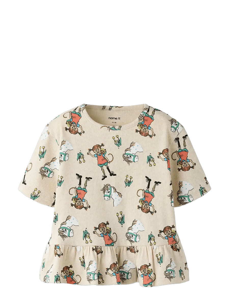 name it - NMFMARA PIPPI SS NREG TOP SKY - peyote melange - 2