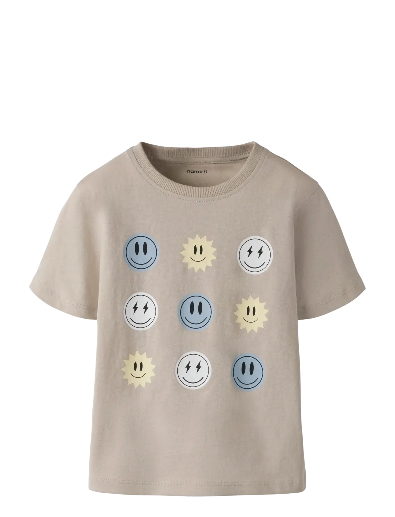 name it NMMDILASSO SS NREG TOP - Kids 98-134 - CHATEAU GRAY / beige