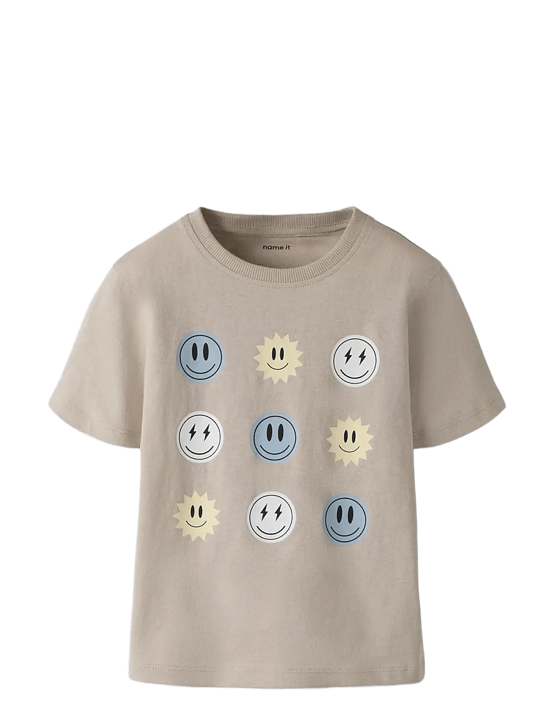 name it - NMMDILASSO SS NREG TOP - kortærmede t-shirts - chateau gray - 2