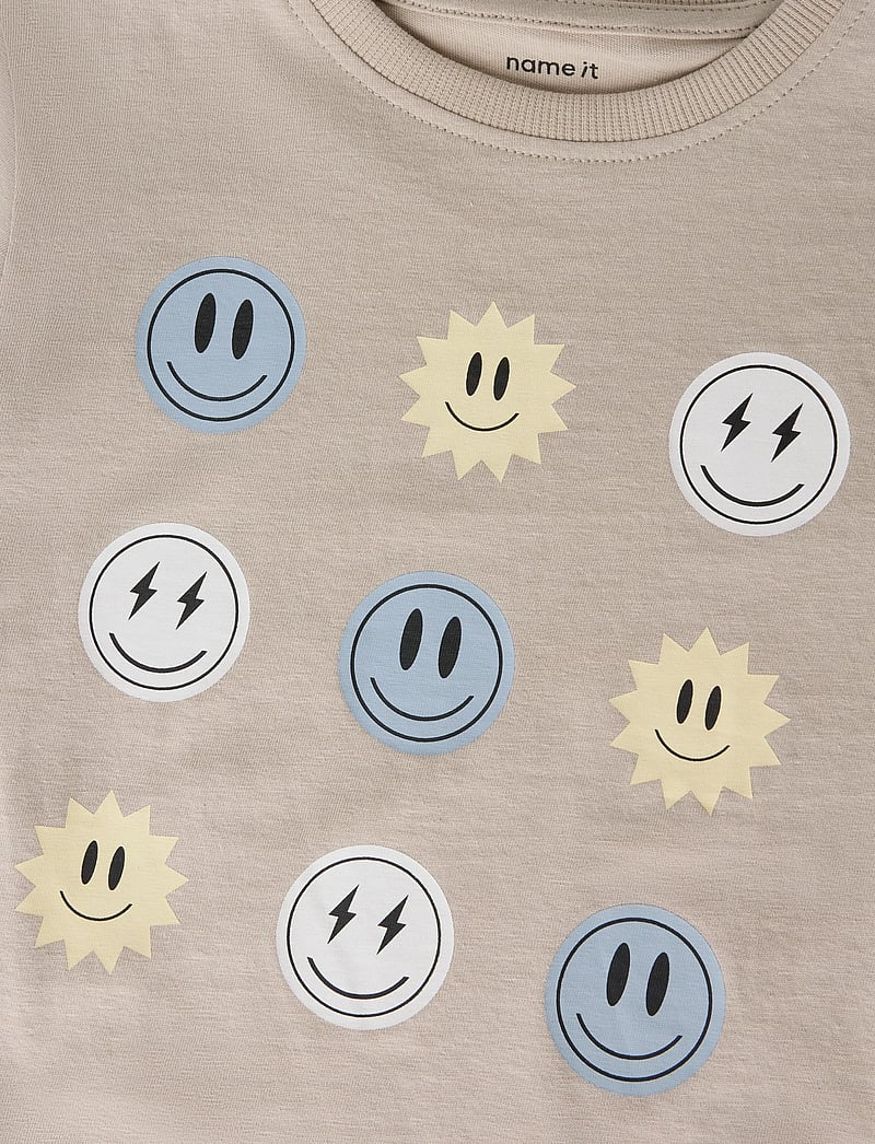 name it - NMMDILASSO SS NREG TOP - kortærmede t-shirts - chateau gray - 3