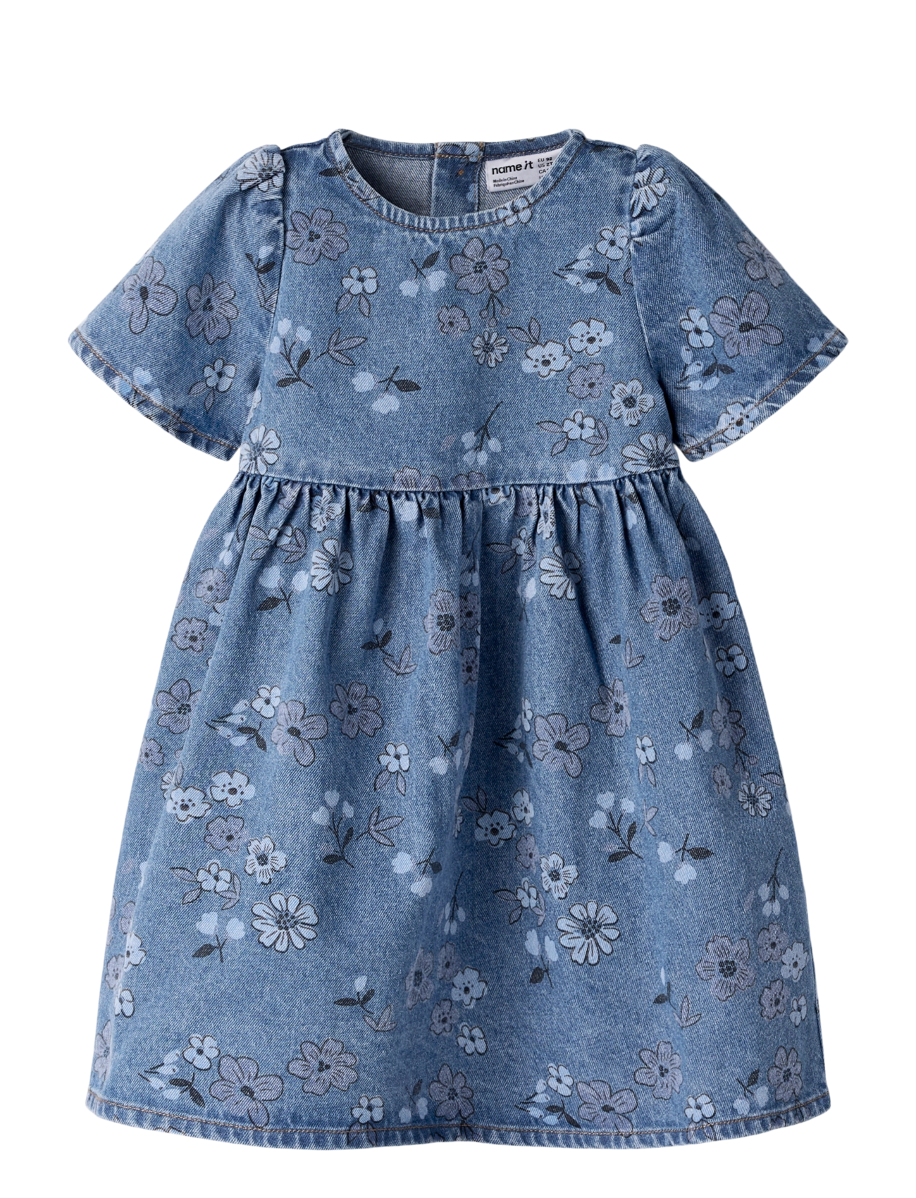 name it NMFANNA SS LOOSE DNM DRESS 2633-IM - Kleider - MEDIUM BLUE DENIM / blue