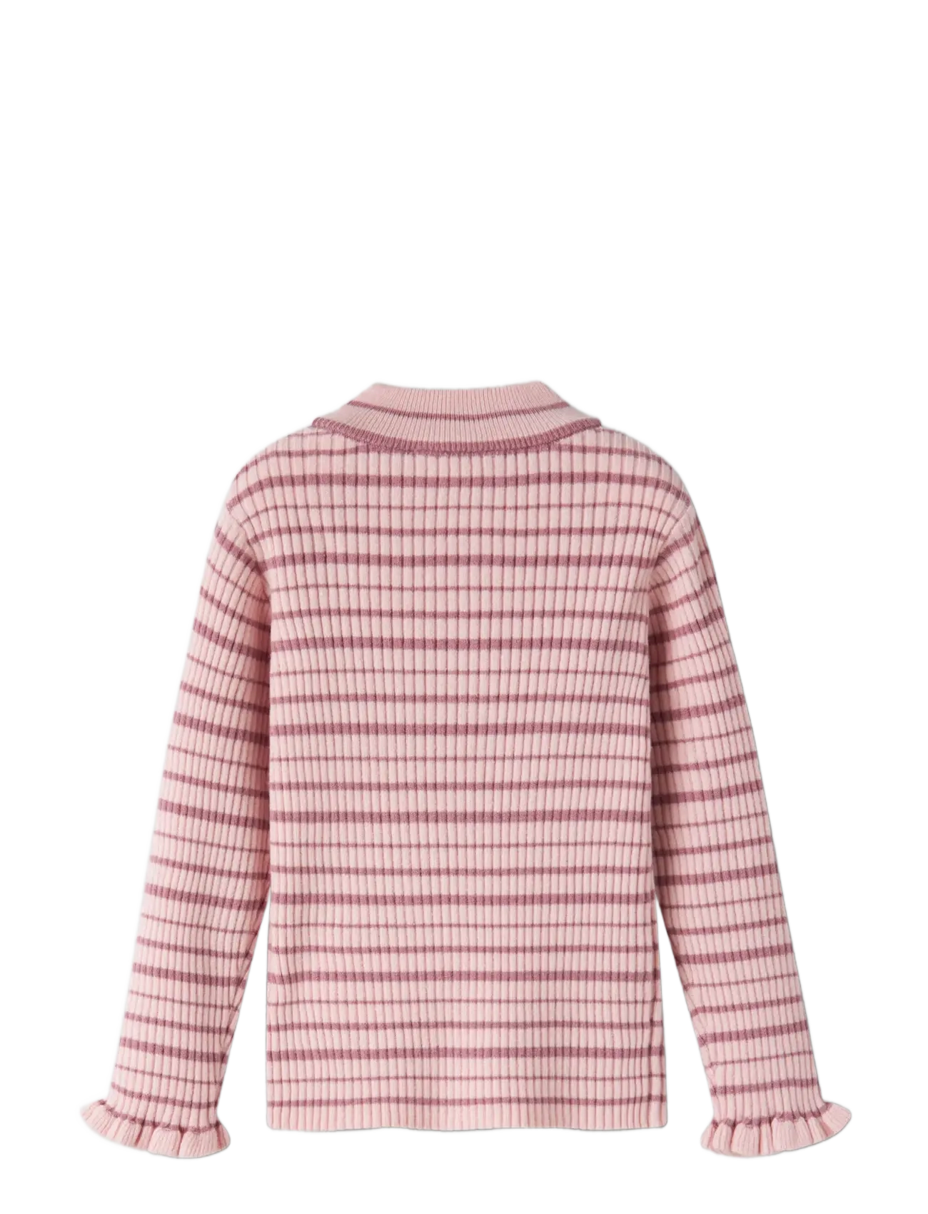 name it - NMFVIANNA LS SLIM KNIT STRIPE - trøjer - lotus - 1