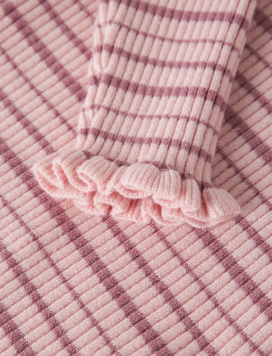 name it - NMFVIANNA LS SLIM KNIT STRIPE - trøjer - lotus - 2