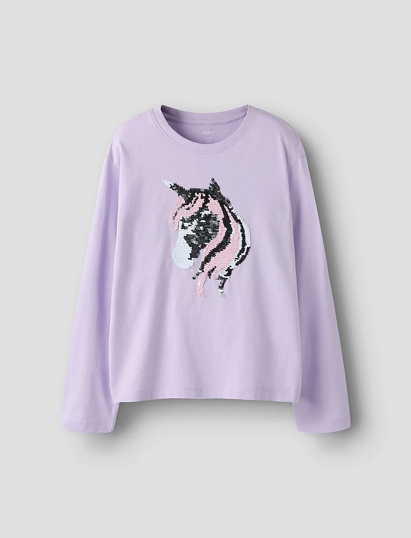 name it - NKFDASSA LS NREG TOP - långärmade t-shirts - pastel lilac - 0