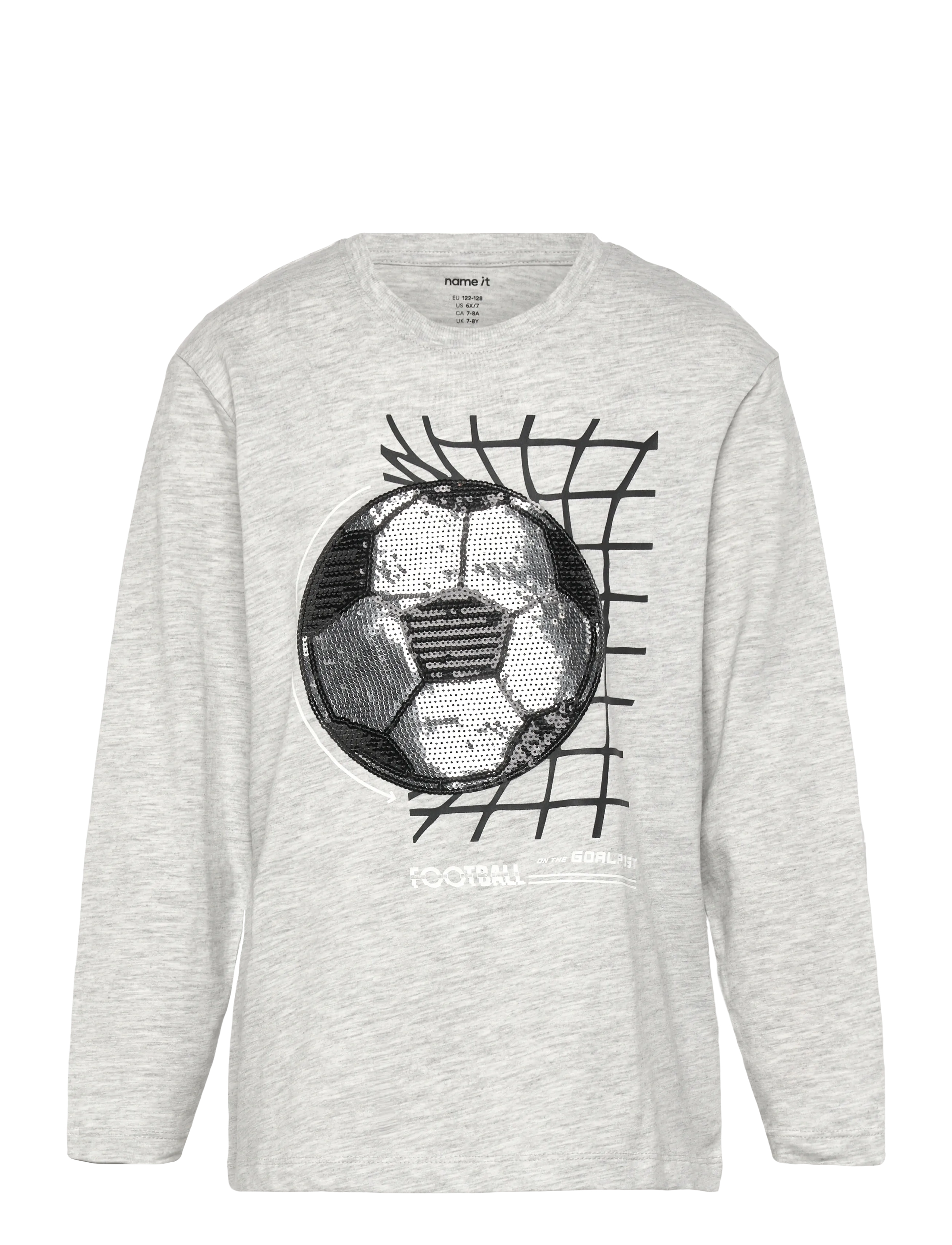 name it NKMDORAK LS NREG TOP - Barn 98-134 - LIGHT GREY MELANGE / grey