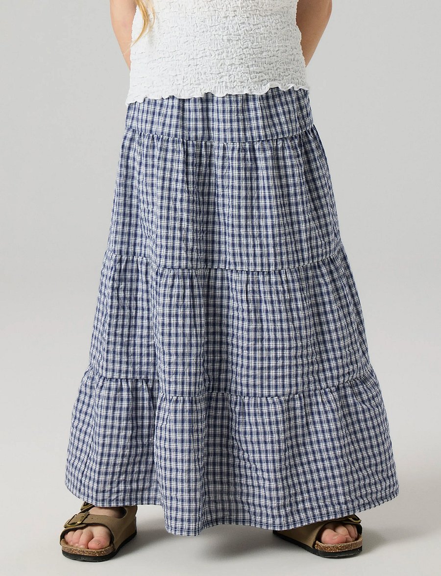 name it - NKFFENJA MAXI SKIRT - midi svārki - cloud dancer - 3