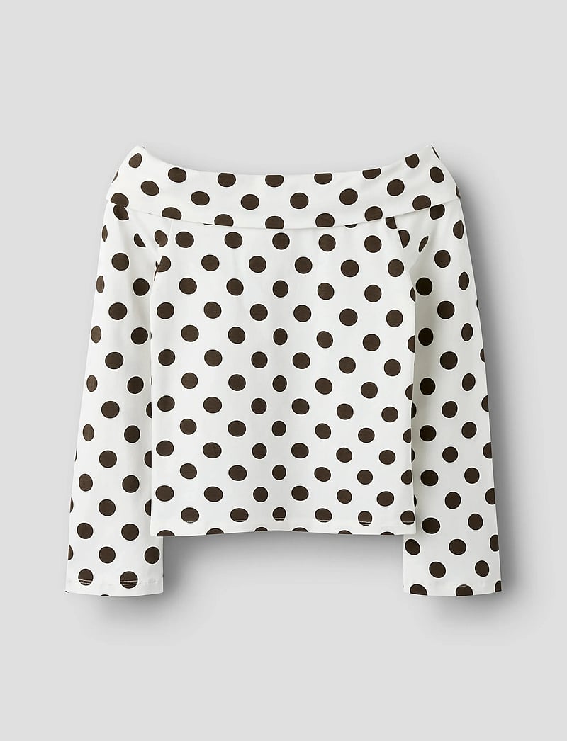 name it - NKFBILLA LS TOP - blusar & tunikor - cloud dancer - 0