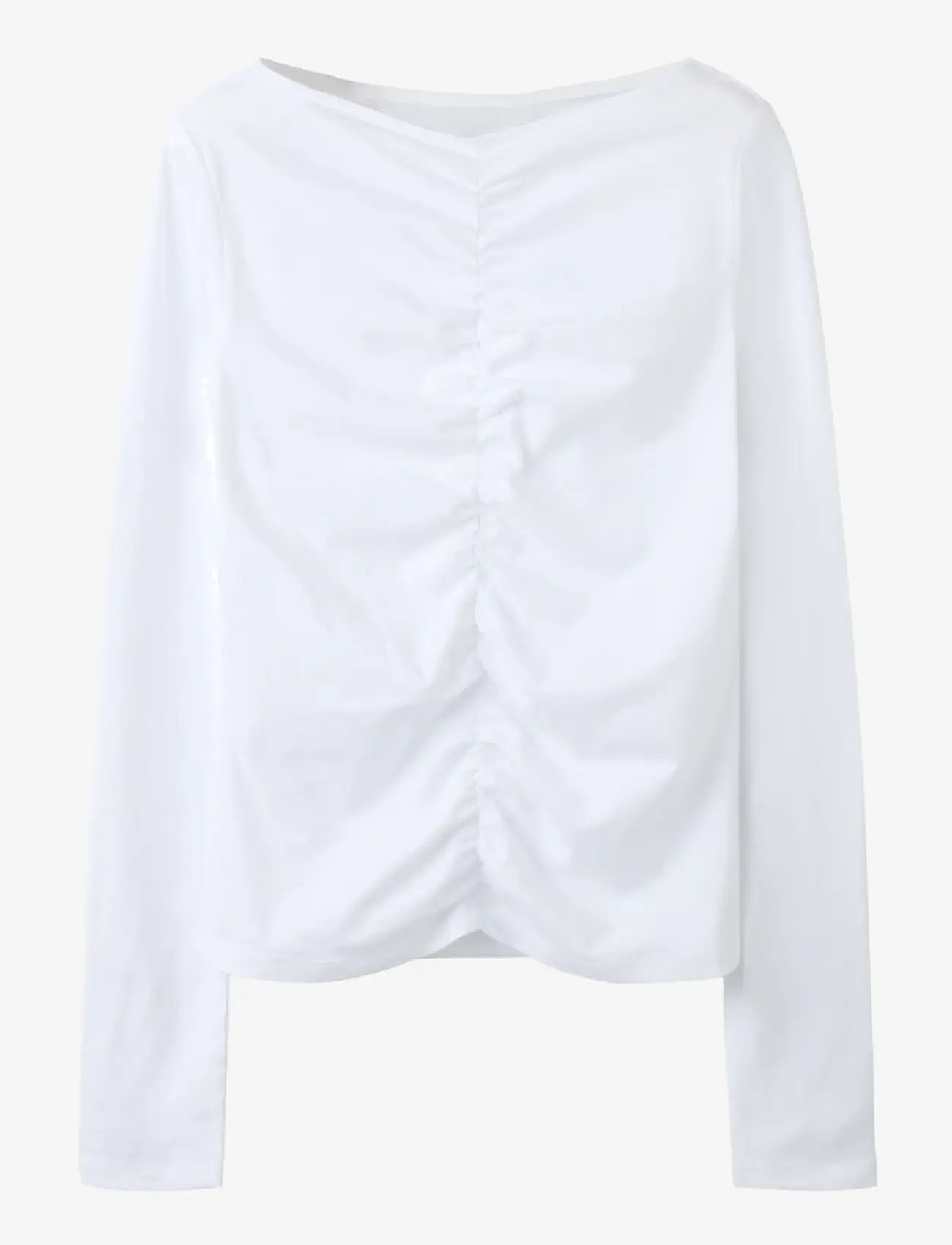 name it - NKFBIRA LS SLIM TOP - langærmede t-shirts - cloud dancer - 0