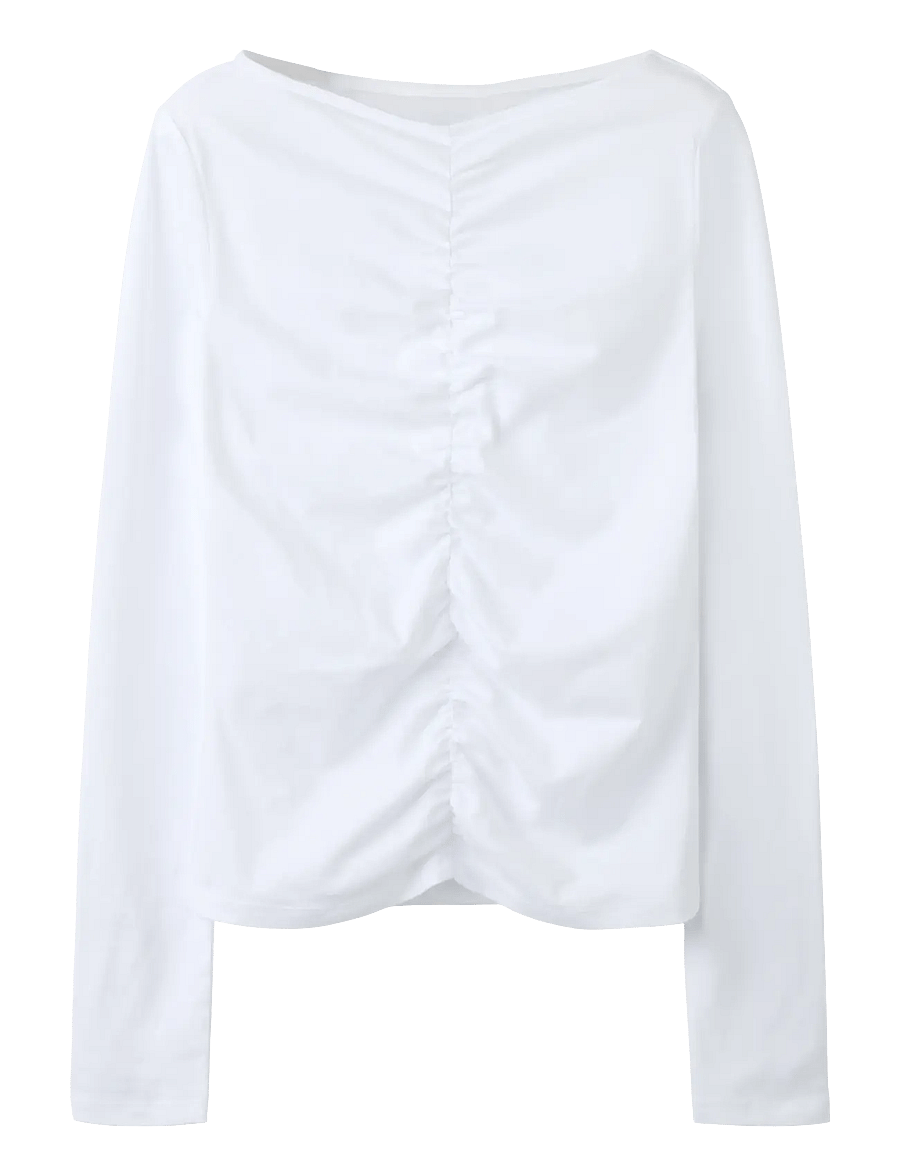 name it - NKFBIRA LS SLIM TOP - langærmede t-shirts - cloud dancer - 0