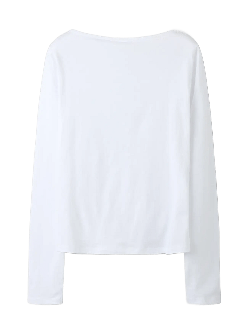 name it - NKFBIRA LS SLIM TOP - langærmede t-shirts - cloud dancer - 1