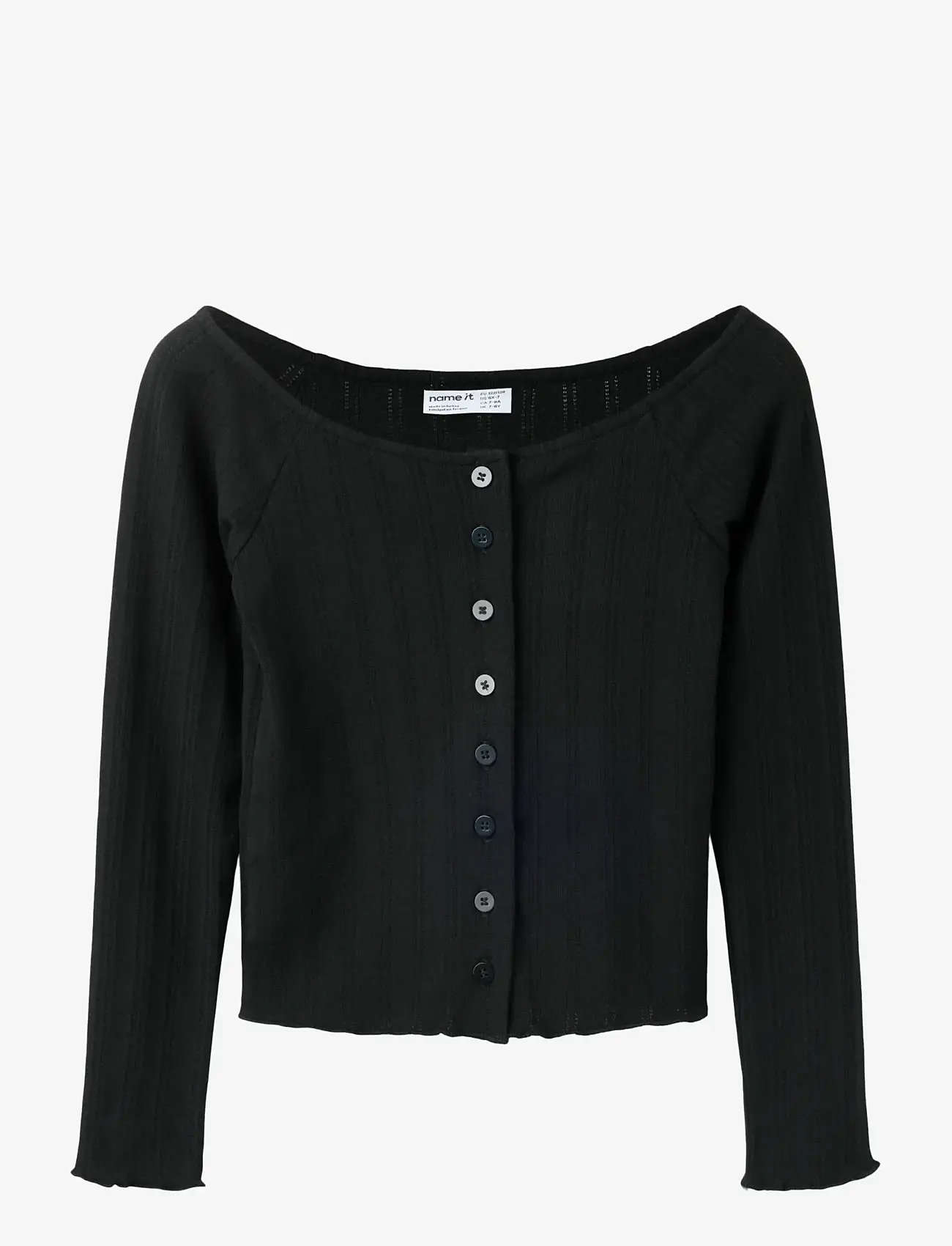 name it - NKFBERA LS CARD - cardigans - black - 1