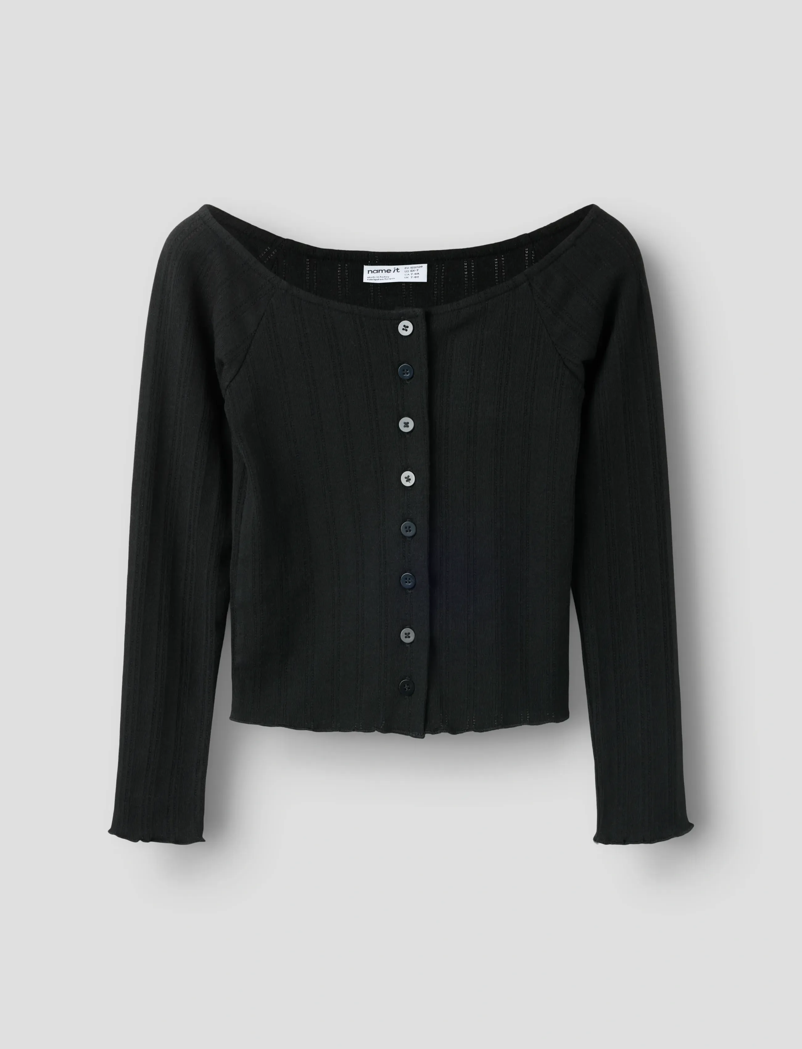 name it Nkfbera Ls Card, 116, Black, Strik > Cardigans, Børn