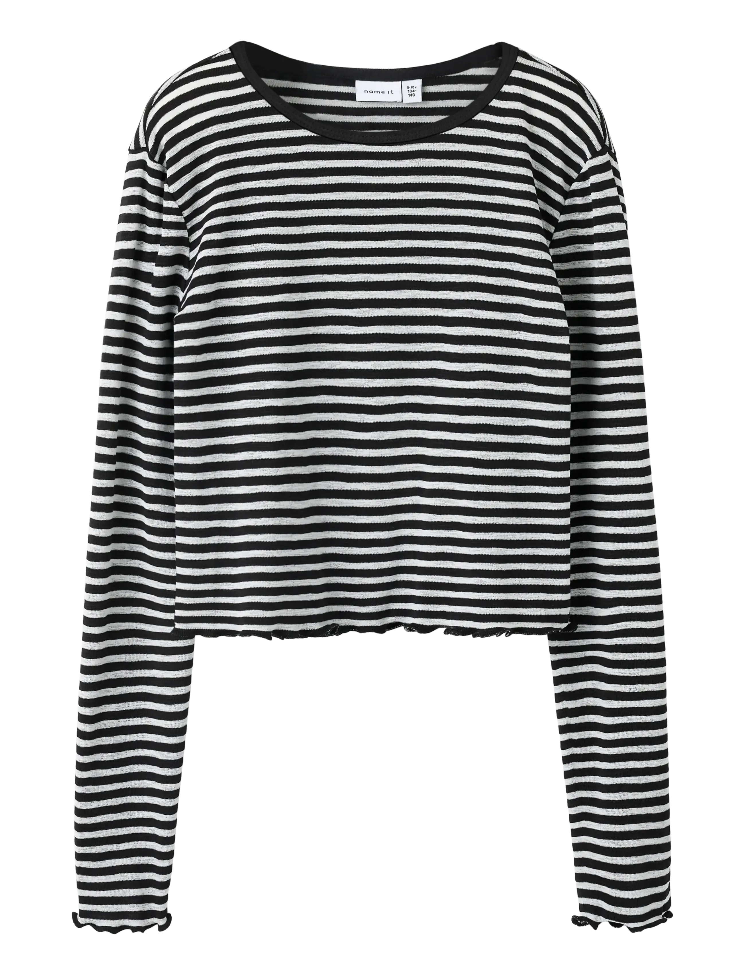 name it NKFBERTIS LS SH TOP - Teismelised 140-176 - BLACK / black