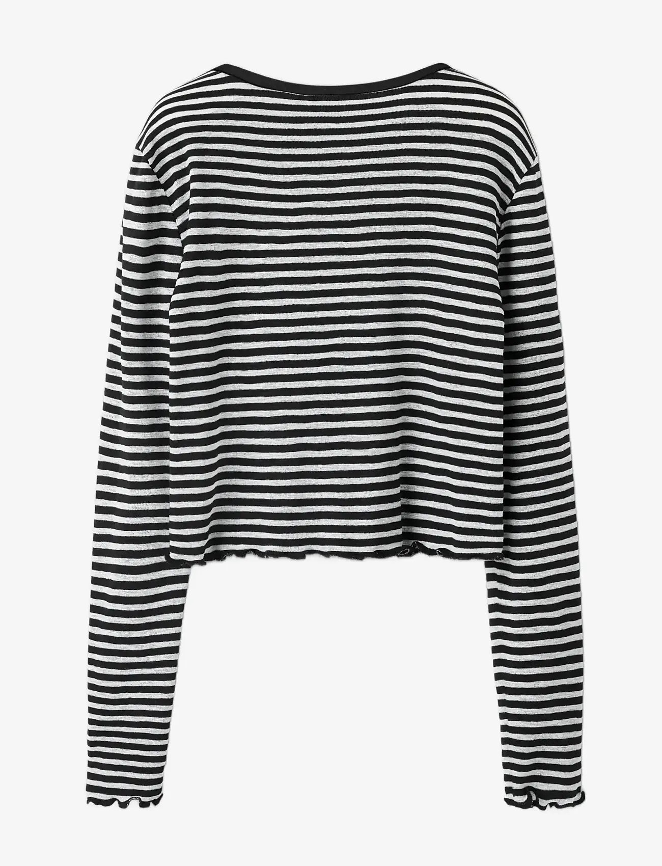 name it - NKFBERTIS LS SH TOP - langærmede t-shirts - black - 1