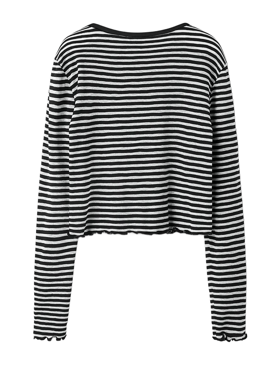 name it - NKFBERTIS LS SH TOP - langärmelig - black - 1