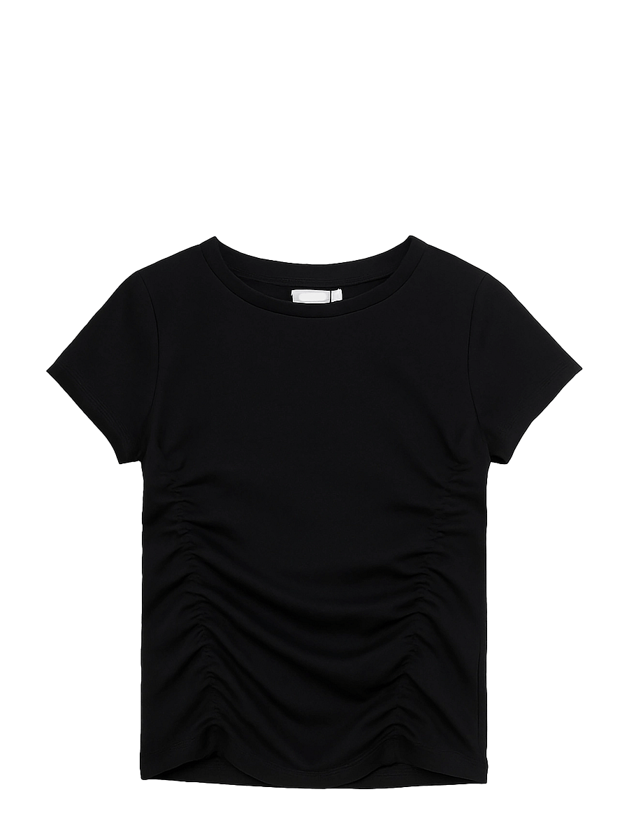 name it - NKFBALISA SS SLIM TOP - kurzärmelige - black - 0