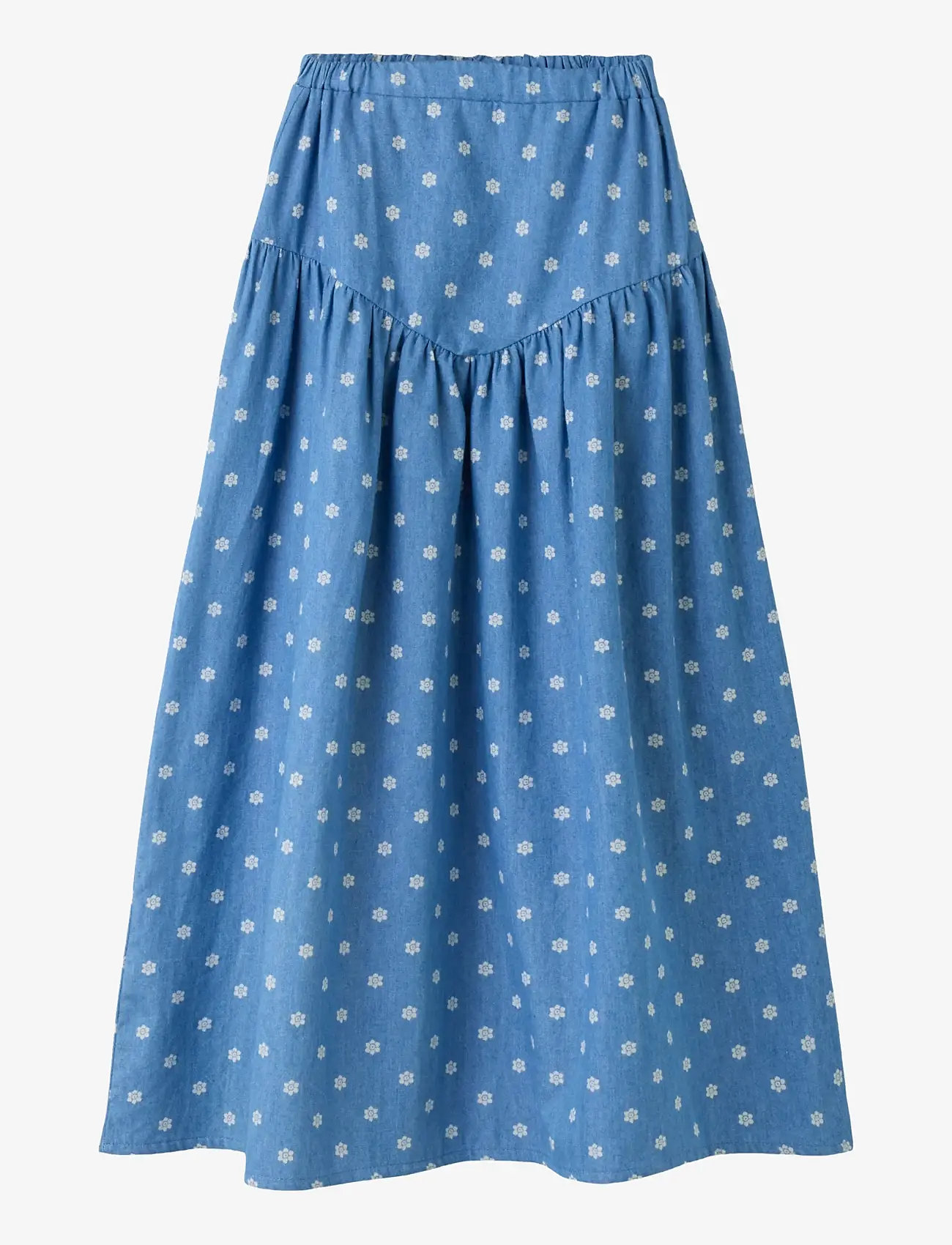 name it - NKFFIKKA MAXI SKIRT - maxi skirt - blue yonder - 0