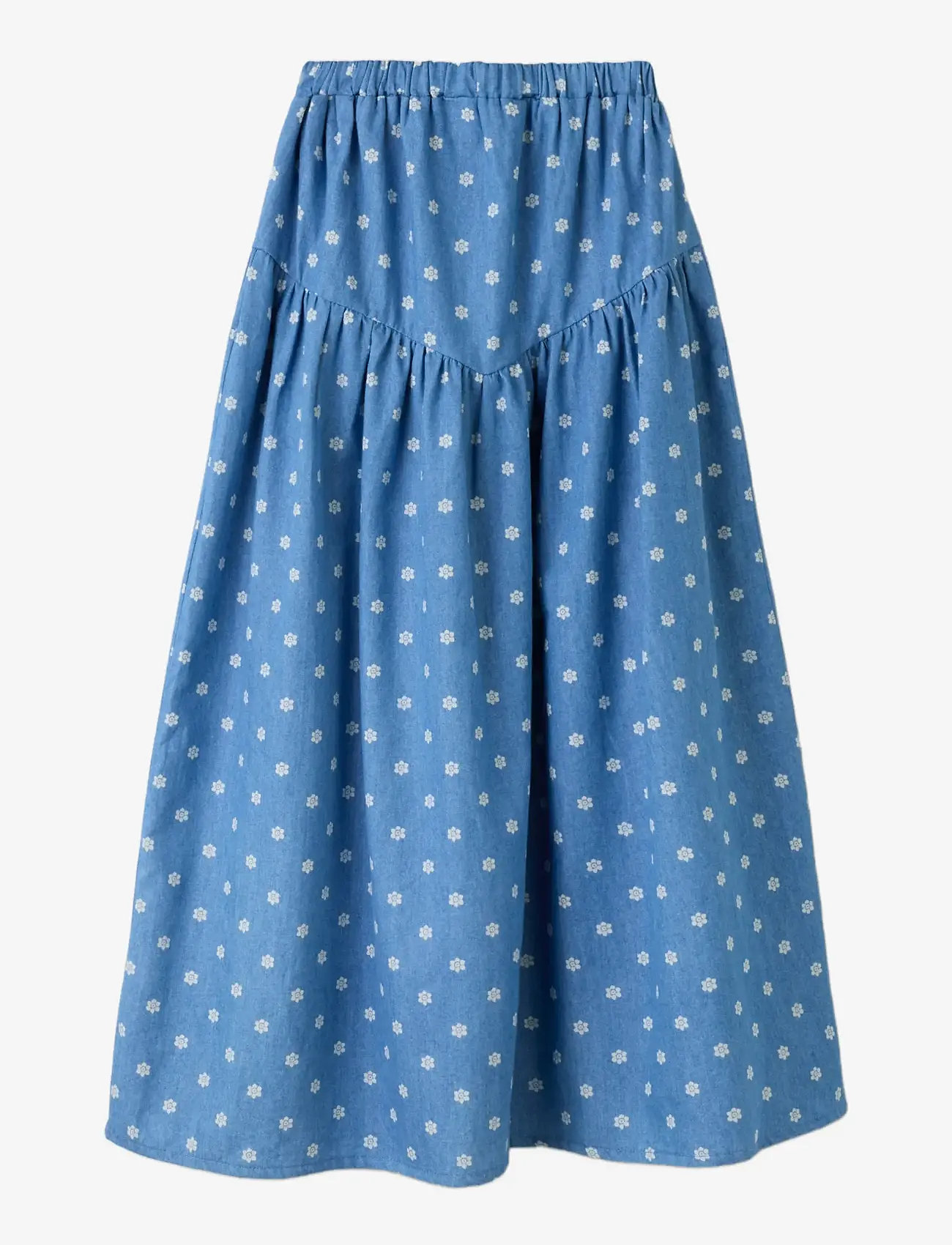 name it - NKFFIKKA MAXI SKIRT - maxi skirt - blue yonder - 1