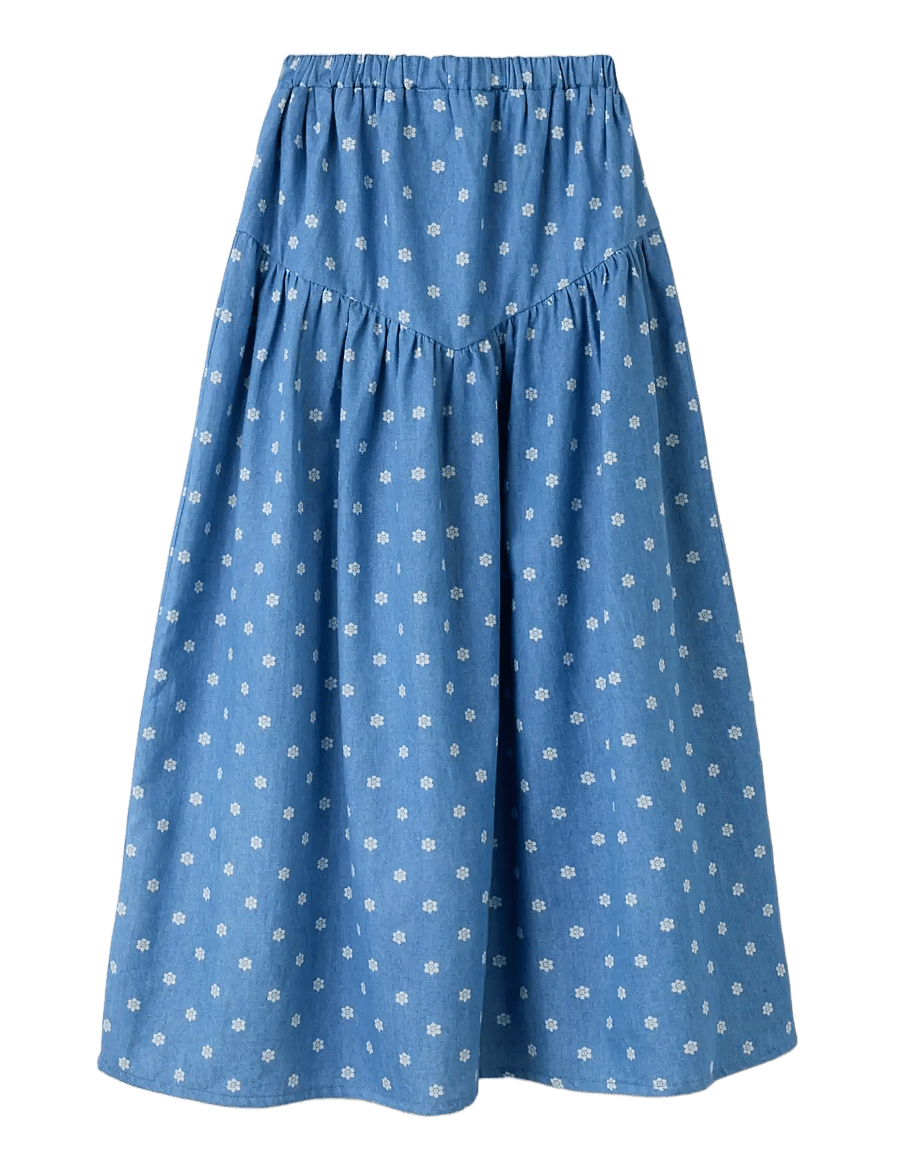 name it - NKFFIKKA MAXI SKIRT - maxi skirt - blue yonder - 1