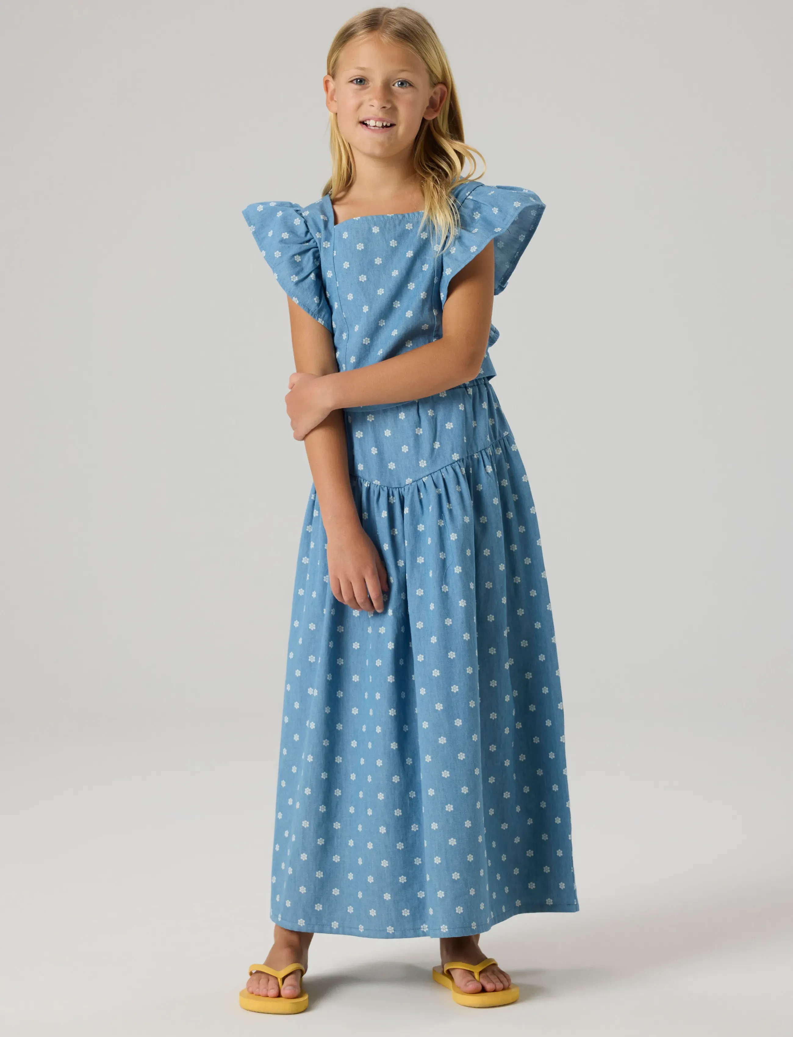 name it - NKFFIKKA MAXI SKIRT - maksiseelikud - blue yonder - 2
