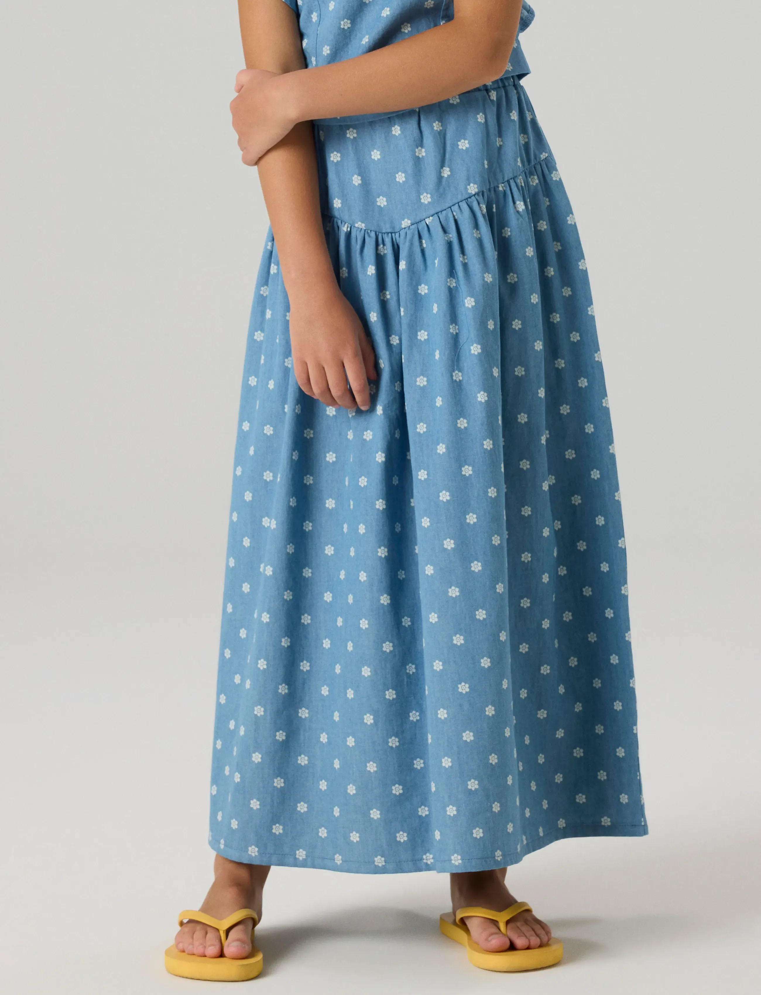 name it - NKFFIKKA MAXI SKIRT - maksiseelikud - blue yonder - 3