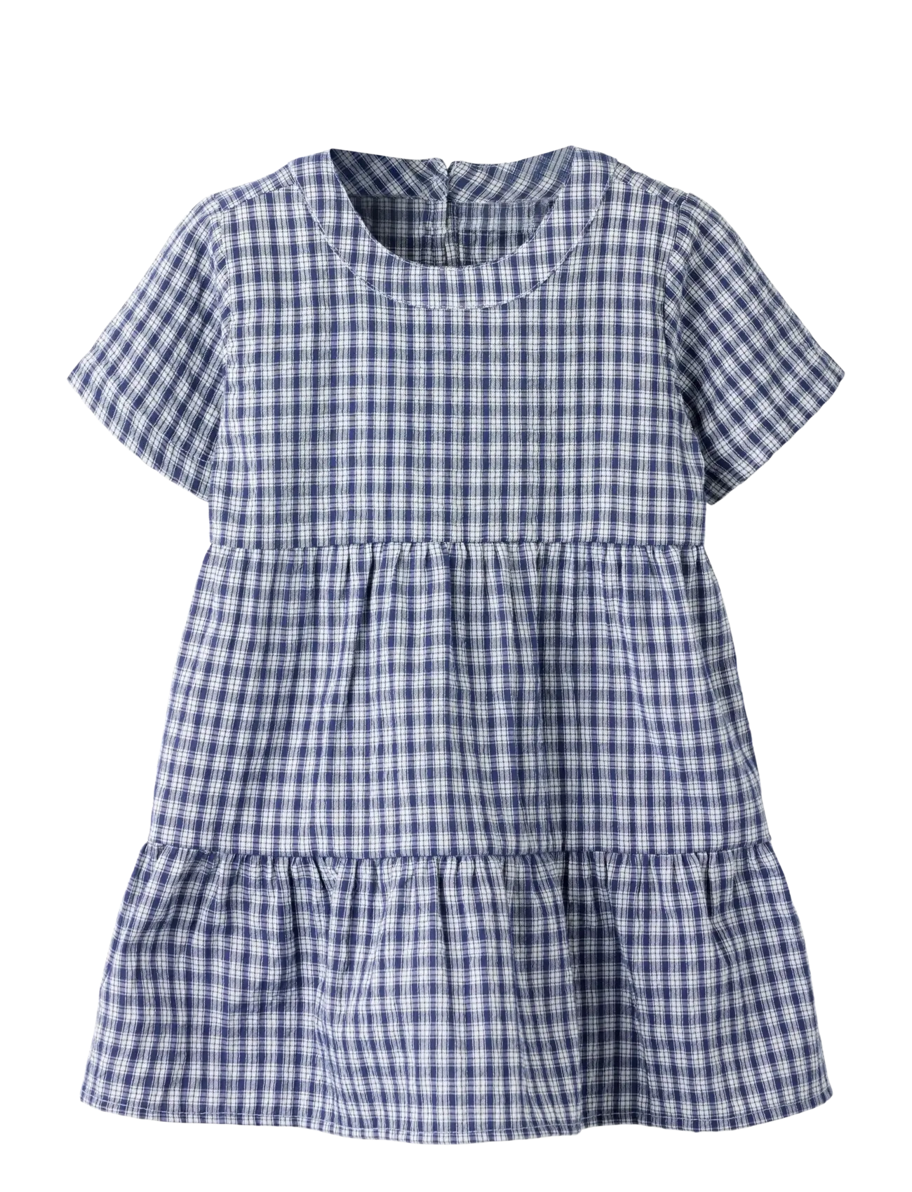 name it Nmffenjas Ss Dress, Børn, Gingham Kjole Med Lag, Blå, Str: 92