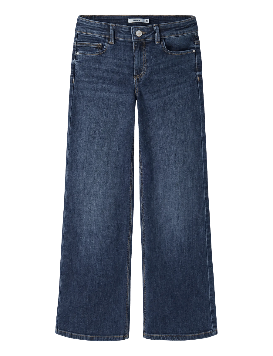 name it - NKFPOLLY X-WIDE JEANS 4261-MD NOOS - hosen mit weitem bein - dark blue denim - 0