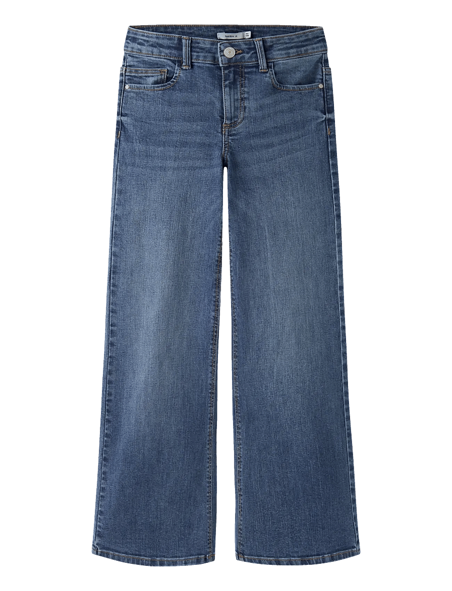 name it - NKFPOLLY X-WIDE JEANS 4261-MD NOOS - hosen mit weitem bein - medium blue denim - 0