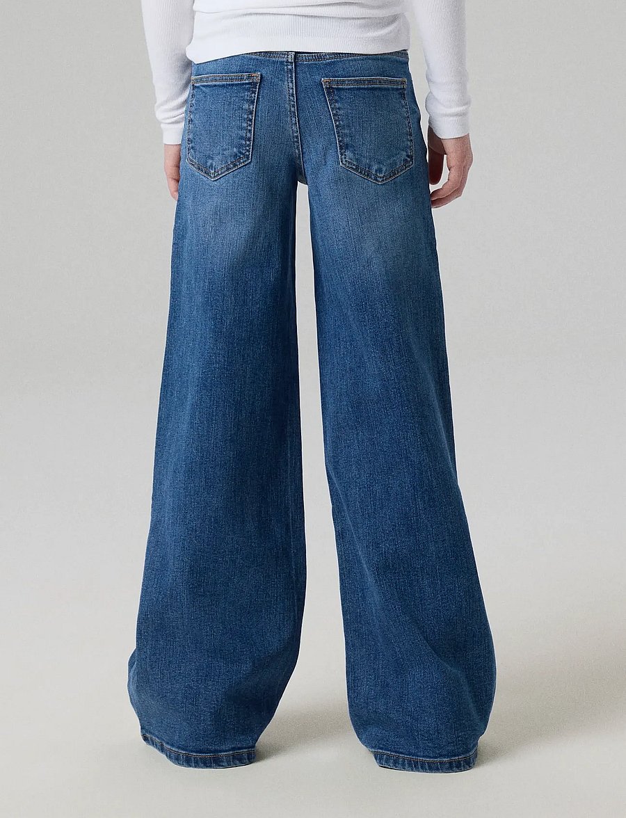 name it - NKFPOLLY X-WIDE JEANS 4261-MD NOOS - hosen mit weitem bein - medium blue denim - 2