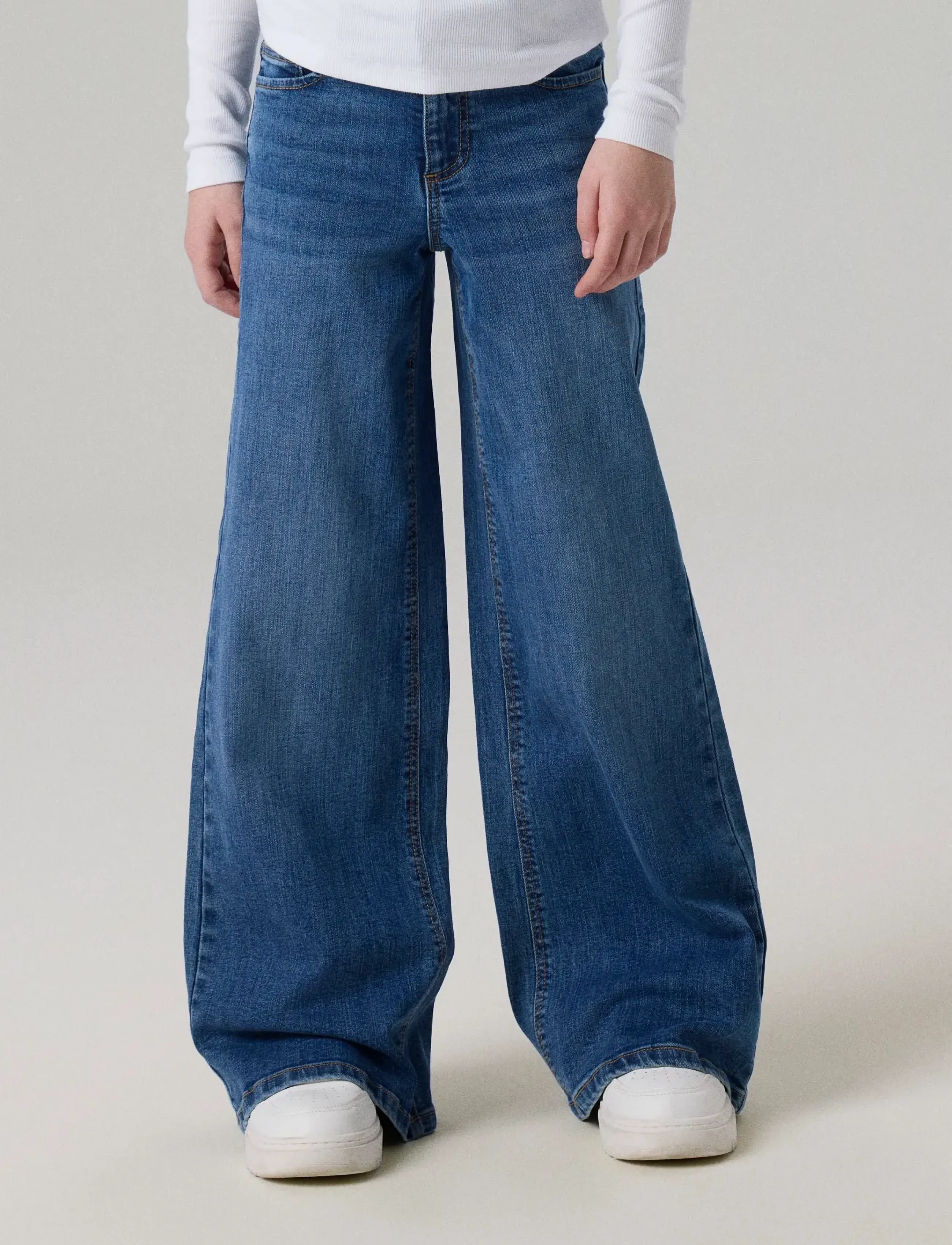 name it - NKFPOLLY X-WIDE JEANS 4261-MD NOOS - wide leg jeans - medium blue denim - 3
