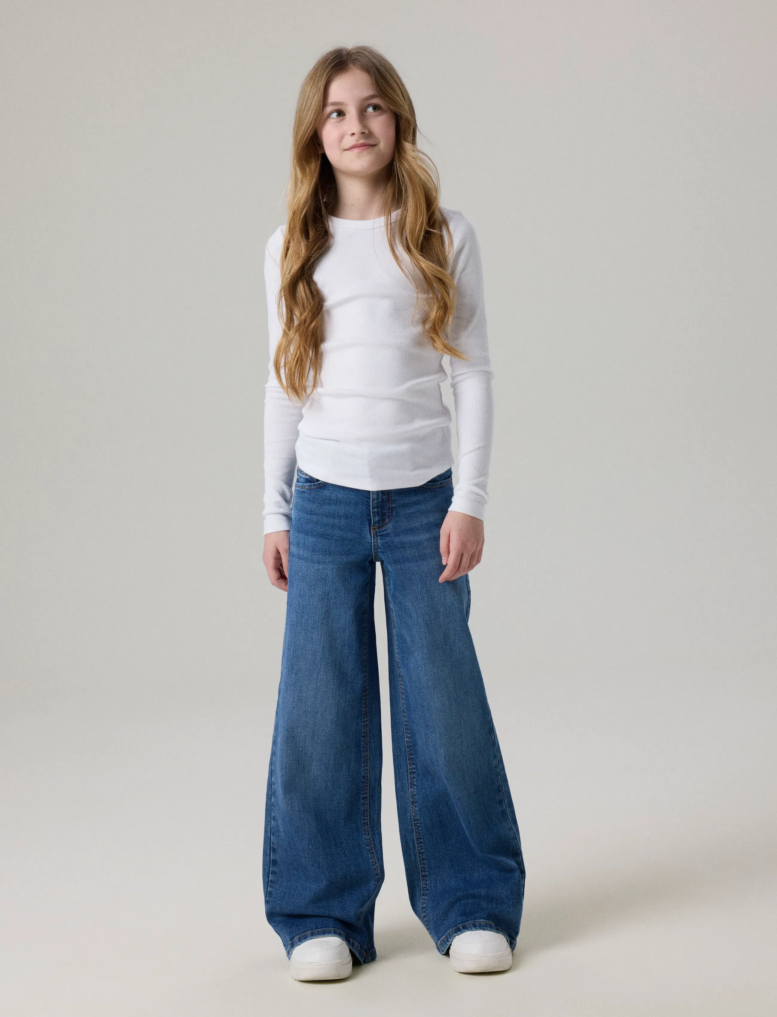 name it - NKFPOLLY X-WIDE JEANS 4261-MD NOOS - wide leg jeans - medium blue denim - 4