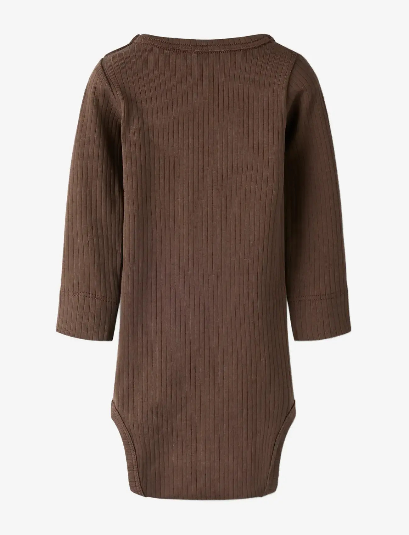 name it - NBNBERKA LS SLIM BODY - långärmade bodies - chocolate martini - 2