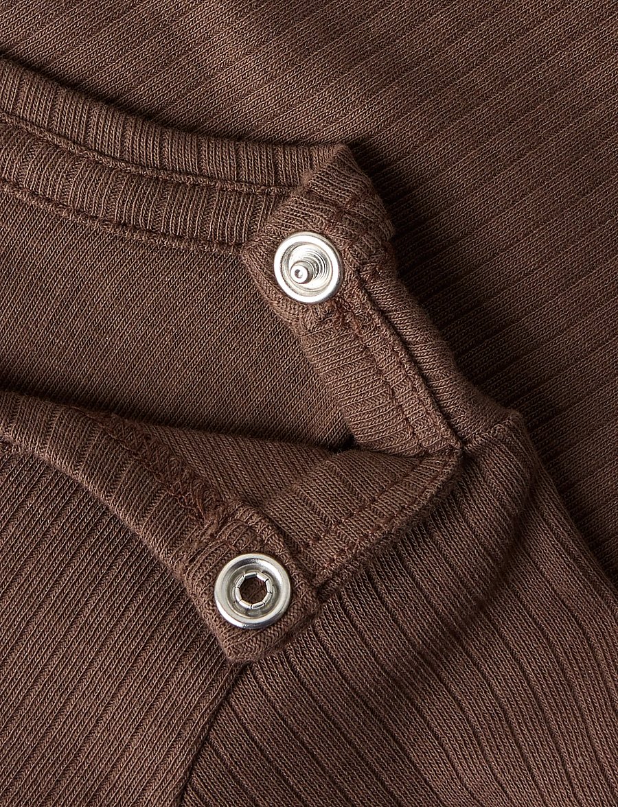 name it - NBNBERKA LS SLIM BODY - langärmelige bodys - chocolate martini - 3