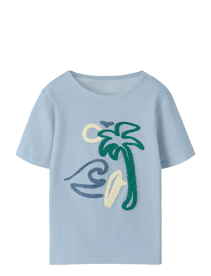 name it - NMMFIKLAN SS NREG TOP - kurzärmelige - blue fog - 0