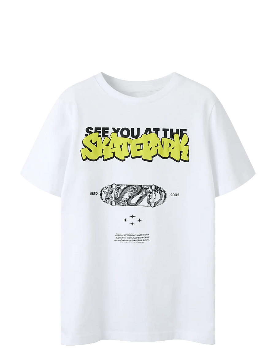 name it - NKMFALCO SS NREG TOP - kurzärmelige - bright white - 0